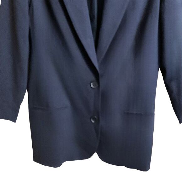 Vince Camuto Women’s Navy Blue Size 10 Long Sleeve Two Button Business Y2K - Picture 3 of 13